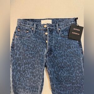 MOTHER The Tomcat Ankle Animal Print Jeans
